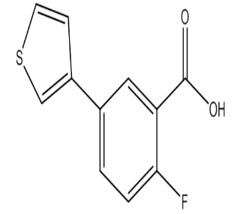 2-Fluoro-5-(thiophen-3-yl)benzoic acid，cas1261993-00-3