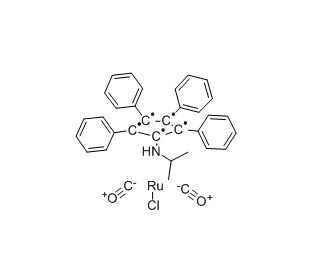 Chlorodicarbonyl(1-(isopropylamino)-2,3,4,5-tetraphenylcyclopentadienyl)ruthenium(II) 96% cas：470688-18-7