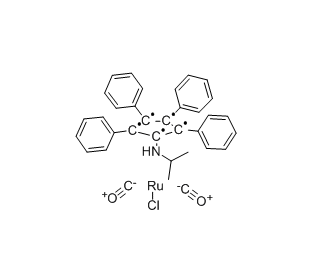Chlorodicarbonyl(1-(isopropylamino)-2,3,4,5-tetraphenylcyclopentadienyl)ruthenium(II) 96% cas:470688-18-7