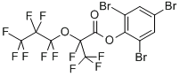 cas:189575-10-8,Propoic acid,2,3,3,3-tetrafluoro-2-(1,1,2,2,3,3,3-heptafluoropropoxy)-, 2,4,6-tribromophenylester