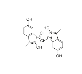 Di-μ-chlorobis[5-hydroxy-2-[1-(hydroxyimino-κN)ethyl]phenyl-κC]palladium(II) dimer 98% cas：419581-64-9