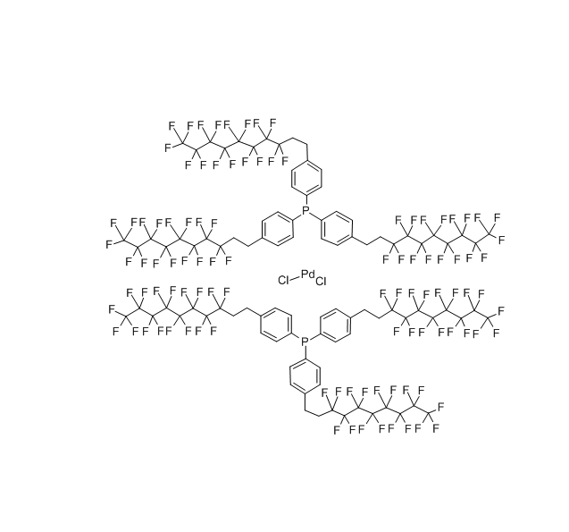 Bis[tris(4-(1H,1H,2H,2H-perfluorodecyl)phenyl)phosphine]palladium(II) dichloride cas：326475-46-1