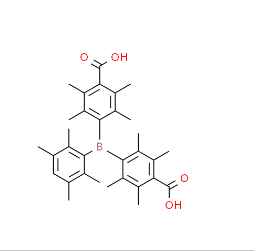 Benzoic acid, 4,​4&#039;-​[(2,​3,​5,​6-​tetramethylphenyl)​borylene]​bis[2,​3,​5,​6-​tetramethyl- Molecular Wei，cas1631143-54-8