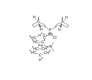2-(Dimethylaminomethyl)ferrocen-1-yl-palladium(II) chloride Dinorbornylphosphine Complex ≥97.0% (C) cas： 614753-51-4