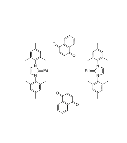 1,3-Bis(2,4,6-trimethylphenyl)imidazol-2-ylidene (1,4-naphthoquinone)palladium(0) dimer cas：467220-49-1