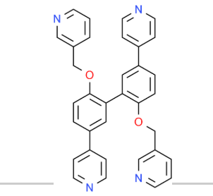 Pyridine, 3,​3&#039;-​[(5,​5&#039;-​di-​4-​pyridinyl[1,​1&#039;-​biphenyl]​-​2,​2&#039;-​diyl)​bis(oxymethylene)​]​bis-，cas1388182-17-9