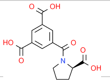 1,​3-​Benzenedicarboxylic acid, 5-​[[(2R)​-​2-​carboxy-​1-​pyrrolidinyl]​carbonyl]​-，cas1637371-67-5