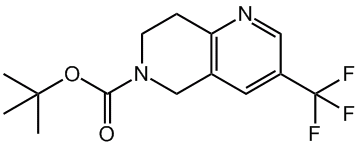 3-(三氟甲基)-7,8-二氢-1,6-萘啶-6(5H)-羧酸叔丁酯,cas:624734-26-5