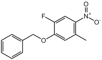 1-fluoro-4-methyl-5-nitro-2-phenylmethoxybenzene,cas:145159-64-4