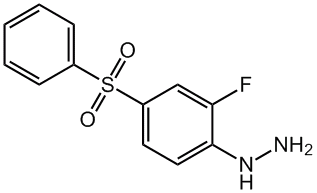 [4-(benzenesulfonyl)-2-fluorophenyl]hydrazine,cas:1000339-96-7