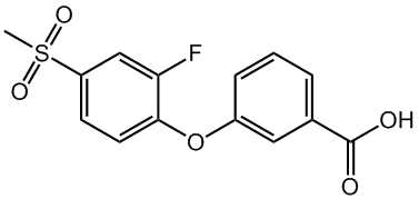 3-[(2-Fluoro-4-methylsulfonyl)phenoxy]benzoic acid,cas:1000339-82-1