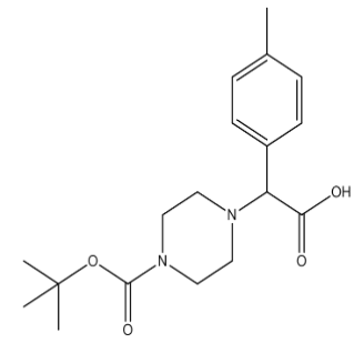 2-(4-BOC-哌嗪基)-2-(4-甲基苯基)乙酸,cas885274-11-3