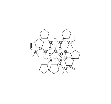 endo-3,7,14-Tris(dimethylvinylsilyloxy)-1,3,5,7,9,11,14-heptacyclopentyltricyclo[7.3.3.15,11]heptasiloxe cas：312693-39-3