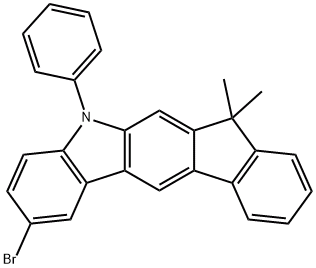 2-溴-7,7-二甲基-5-苯基-茚[2,1-B]并咔唑,CAS:1257220-44-2