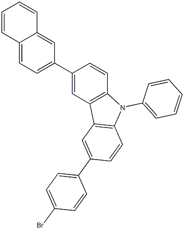 3-(4-溴苯基)-6-(萘-2-基)-9-苯基-9H-咔唑