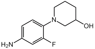 1-(4-amino-2-fluorophenyl)piperidin-3-ol,cas:1002726-80-8