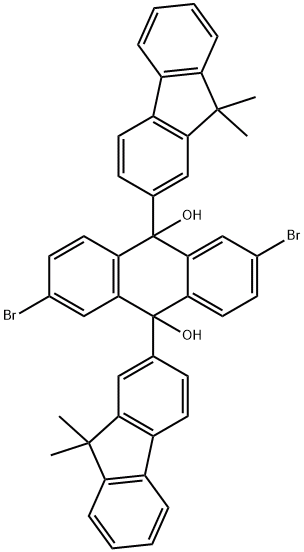 2,6-二溴-9,10-二(9,9-二甲基-9H-芴-2-基)-9,10-二氢蒽-9,10-二醇,CAS:1154751-56-0