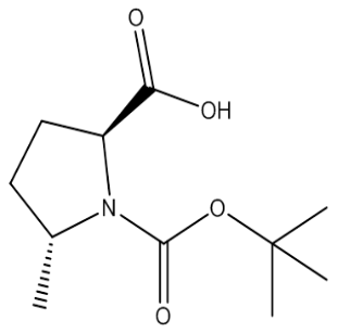(2S,5R)-N-Boc-5-甲基吡咯烷-2-甲酸，cas160033-52-3