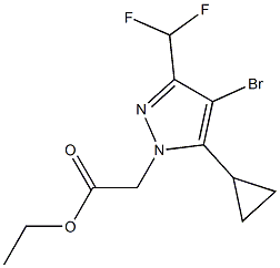 ethyl [4-Bromo-5-cyclopropyl-3-(difluoromethyl)-1H-pyrazol-1-yl]acetate,cas:1002033-75-1