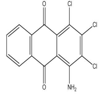 1-氨基-2,3,4-三氯蒽-9,10-二酮，cas5355-87-3