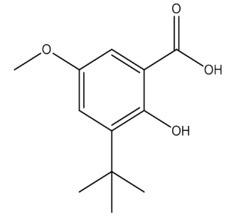 3-(叔丁基)-2-羟基-5-甲氧基苯甲酸，cas6291-15-2