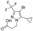 cas:1001518-96-2,3-(4-BromO-5-CYCLOPROPYL-3-TRIFLUOROMETHYL-PYRAZOL-1-YL)-PROPIONIC ACID
