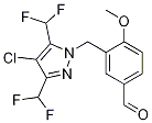 cas:1001518-91-7,3-{[4-Chloro-3,5-bis(difluoromethyl)-1H-pyrazol-1-yl]methyl}-4-methoxybenzaldehyde