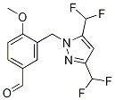 3-{[3,5-Bis(difluoromethyl)-1H-pyrazol-1-yl]methyl}-4-methoxybenzaldehyde,cas:1001518-89-3