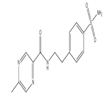 2-[4-氨基磺酰-苯基]-乙基-5-甲基吡嗪甲酰胺，cas33288-71-0