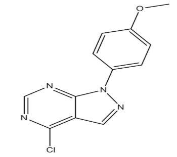 4-氯-1-(4-甲氧基苯基)-1H-吡唑[3,4-D]嘧啶，cas650628-54-9