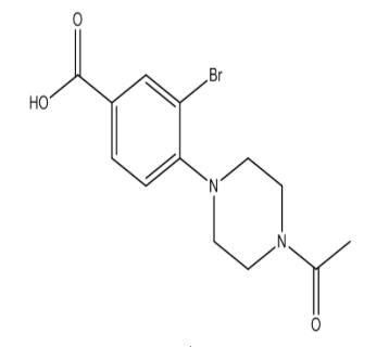 4-(4-Acetylpiperazin-1-yl)-3-bromobenzoic acid,cas1131594-68-7