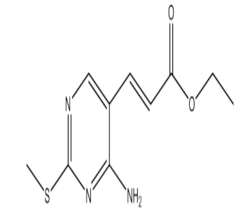 Ethyl 3-(4-amino-2-(methylthio)pyrimidin-5-yl)acrylate，cas211244-80-3