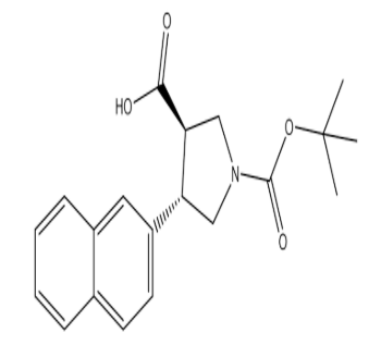 (3R,4S)-1-(tert-Butoxycarbonyl)-4-(naphthalen-2-yl)pyrrolidine-3-carboxylic acid,cas 959583-04-1