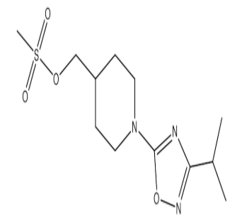 (1-(3-Isopropyl-1,2,4-oxadiazol-5-yl)piperidin-4-yl)methyl methesulfonate|cas1032825-19-6