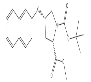 (2S,4S)-1-tert-Butyl 2-methyl 4-(naphthalen-2-yloxy)pyrrolidine-1,2-dicarboxylate|cas317357-41-8