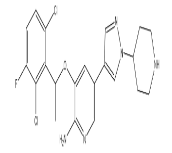 3-[1-(2,6-二氯-5-氟苯基)乙氧基]-5-[1-(4-哌啶)-1H-吡唑-4-基]-2-吡啶胺|cas877400-66-3