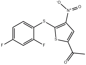 1-[5-[(2,4-二氟苯基)硫基]-4-硝基-2-噻吩基]乙酮, CAS号： 1247819-59-5