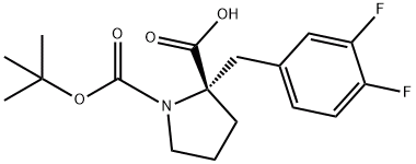 Boc-(S)-α-(3,4-difluoro-benzyl)-proline,CAS号： 1217626-91-9