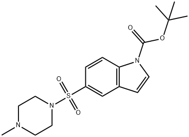 5-(4-甲基哌嗪-1-磺酰基)-1H-吲哚-1-羧酸叔丁酯,CAS号： 519148-73-3