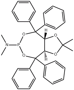 (3AR,8AR)-(-)-(2,2-二甲基-4,4,8,8-四苯基-四氢-[1,3]二氧并[4,5-E][1,3,2]二氧磷-6-YL)二甲胺, CAS号： 213843-90-4