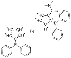 (R)-N,N-二甲基-1-[(S)-1&#039;,2-双(二苯基膦基)二茂铁基]乙胺, CAS号： 74311-56-1