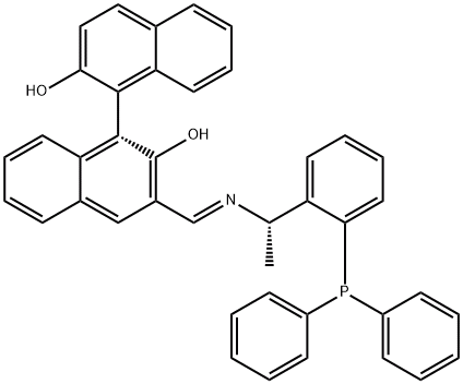 (R)-3-[(E)-[[(S)-1-[2-(Diphenylphosphino)phenyl]ethyl]imino]methyl]-[1,1’-binaphthalene]-2,2’-diol,CAS号:1582249-48-6