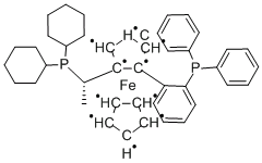 (S)-1-{(SP)-2-[2-(二苯基膦)苯基]二茂铁基}乙基二环己基膦,CAS:849925-19-5
