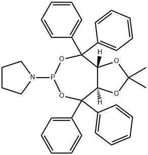 1-[(3aR,8aR)-四氢-2,2-二甲基-4,4,8,8-四苯基-1,3-二噁唑并[4,5-e][1,3,2]二氧膦-6-基]吡咯烷,CAS:913706-72-6