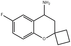 (+/-)-4-aMino-3,4-dihydro-6-fluoro-spiro[2H-1-benzopyr-2,1&#039;-cyclobute, CAS号： 934554-58-2