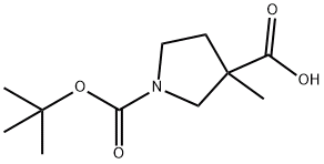 1-(叔丁氧基羰基)-3-甲基吡咯烷-3-甲酸,CAS号： 887587-09-9