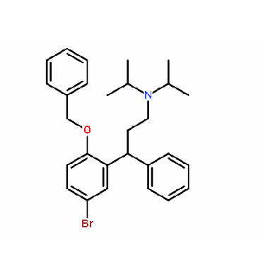 3-(2-(苄氧基)-5-溴苯基)-N,N-二异丙基-3-苯基丙烷-1-胺, CAS： 156755-27-0