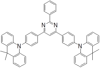 2-苯基-4,6-双[4-(9,9-二甲基-9,10-二氢吖啶)苯基]嘧啶 cas：1870041-75-0，DMAc-PPM
