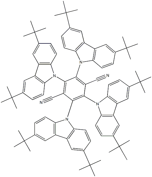 2,3,5,6-四(3,6-二叔丁基-9-咔唑基)-对苯二腈,4CzTPN-Bu