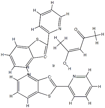 双(2-(2&#039;-苯并噻吩基)吡啶-N,C3&#039;)(乙酰丙酮)合铱cas:343978-79-0,Ir(btb)2(acac)